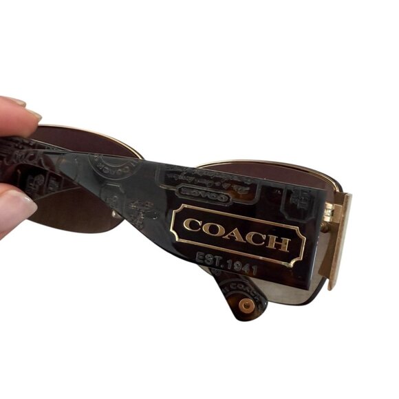 COACH Octavia S 350 Brushed Bronze Rectangle Women's Sunglasses MSRP $234.64 - Picture 2 of 15